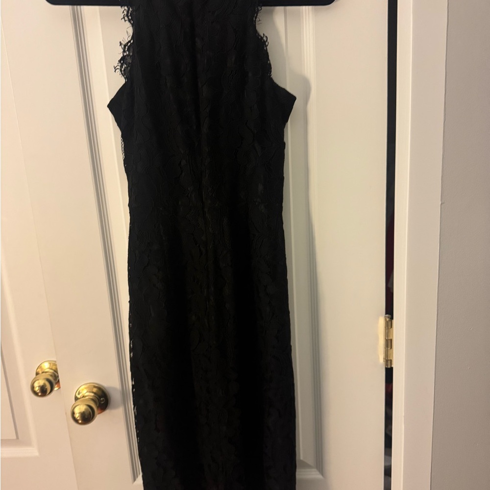 Eliza J Black Lace Backless Dress